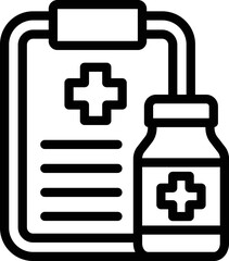 Obraz premium Medical Prescription Vector Icon Design Illustration
