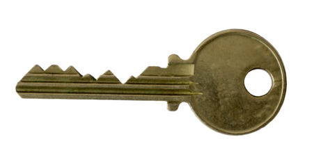 Door key, transparent PNG.