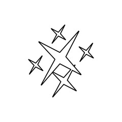 stars icon on a white background, vector illustration
