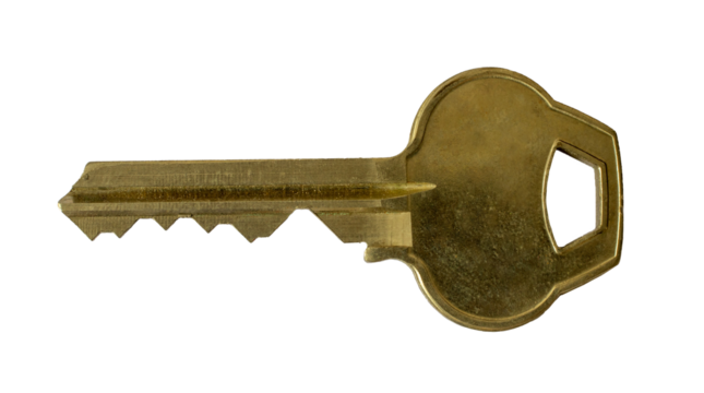 Door key, transparent PNG.