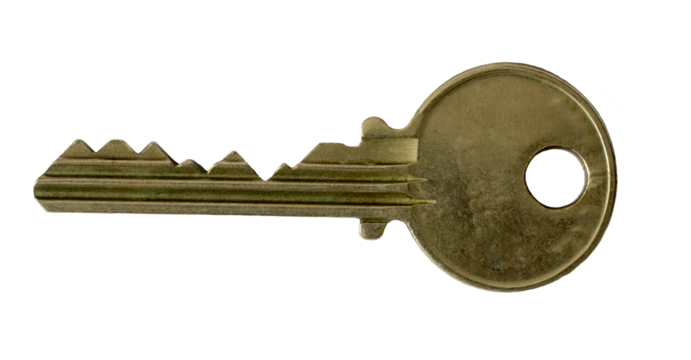 Door key, transparent PNG.