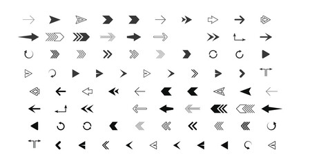  Vector arrow Icon Set Design,  Arrow vector collection. Arrow. Cursor. Modern simple arrows.
