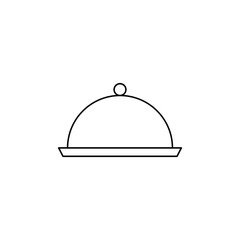 Obraz premium Serving icon in line style icon, isolated on white background