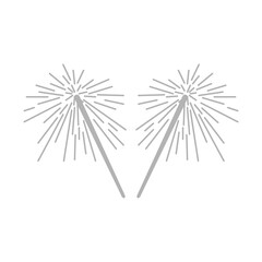 sparklers icon on a white background, vector illustration