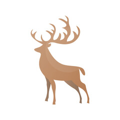 deer icon on a white background, vector illustration
