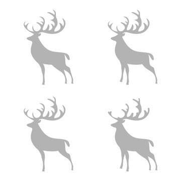 deer icon on a white background, vector illustration