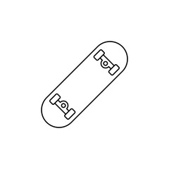 Skateboard  icon in line style icon, isolated on white background