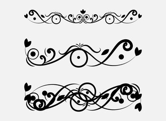 Vector vintage royal title border or text frame ornament elements, Luxury vintage Border wedding invitation card