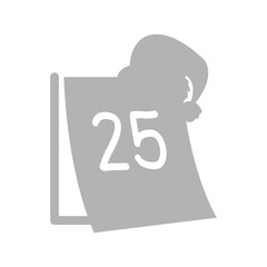 Calendar icon on a white background, Christmas, Vector illustration