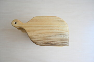 Cutting board placed top view