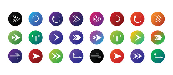  Vector arrow Icon Set Design,  Arrow vector collection. Arrow. Cursor. Modern simple arrows.