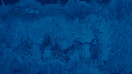 Blue cement wall background with abstract pattern in retro concept for wallpaper or graphic design. Blank plaster texture in vintage style. Dark grunge concrete used for printing.