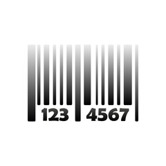 barcode icon on a white background, vector illustration