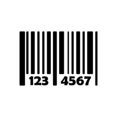 barcode icon on a white background, vector illustration