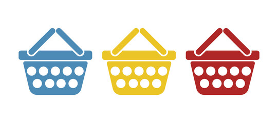 shopping basket icon, vector illustration