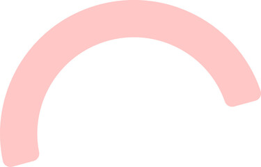 Semi ring flat icon Cartoon geometric shape