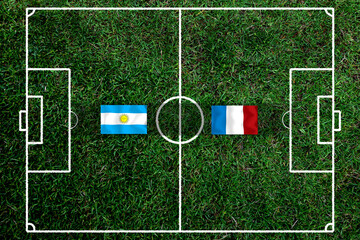 Football Cup competition between the national Argentine and national France.
