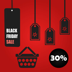 black friday and sale concept, vector illustration