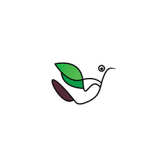 Bird logo icon design vector