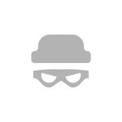 incognito icon, hat and mask, vector illustration