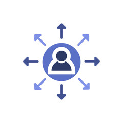 human icon, communication, teamwork, vector illustration