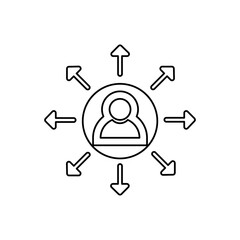 human icon, communication, teamwork, vector illustration