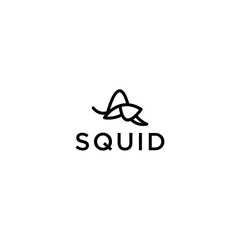 Squid logo design icon template