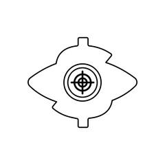 dollar icon, sight, vector illustration