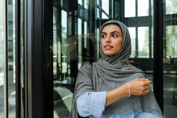 Muslim woman standing outdoors