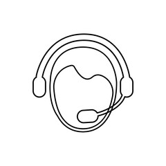 technical support icon, help concept, vector illustration