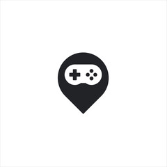 Logo game icon abstract joystick shape  For esport line art gaming logo vector on the white background.