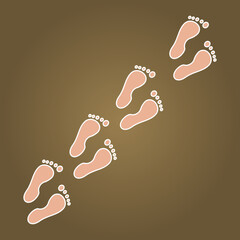 feet icon, health concept, vector illustration