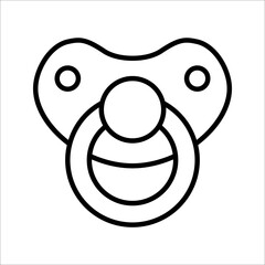 Baby pacifier vector icon. filled flat sign for mobile concept and web design. vector illustration on white background