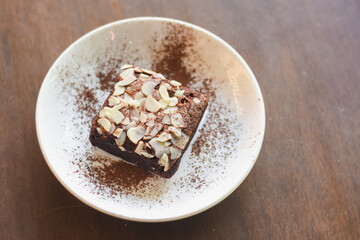 brownies on a white plate