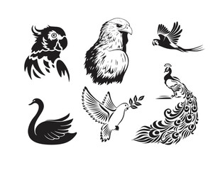 Naklejka premium set of birds