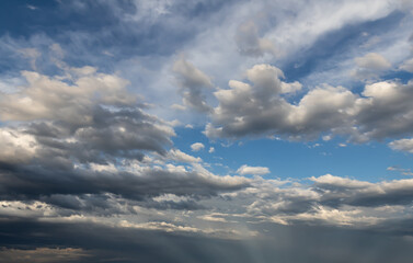 Fototapeta na wymiar summer cloudscape blue sky