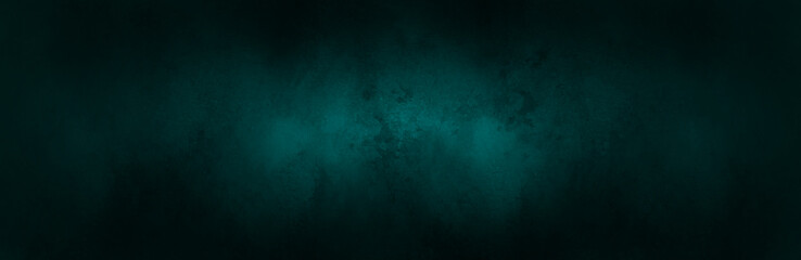 Green Distressed Texture for your design. Dark abstract dark green concrete wall texture background banner pattern. Backdrop green grunge background with space for text or image. Rich blue background