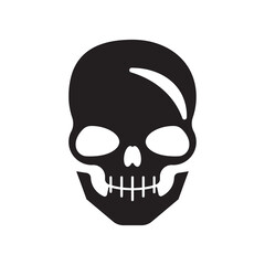 Skull icon isolated on background 