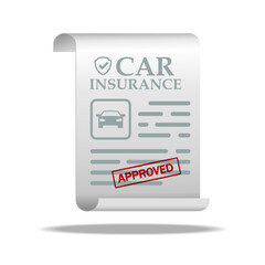 car insurance icon isolated on background