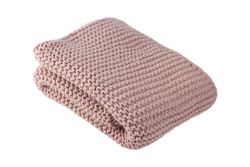 knitted scarf or plaid isolated from background