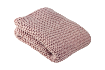 knitted scarf or plaid isolated from background