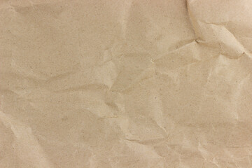Fototapeta premium kraft paper background, crumpled craft paper use as background