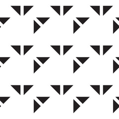 Seamless geometric black and white pattern of triangles