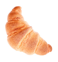 French croissant isolated on white background