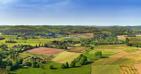 Valley of Dordogne river, France