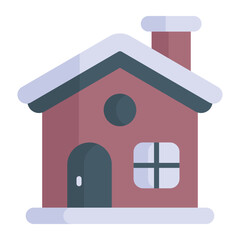 A decorative cottage vector icon design and residence building