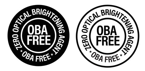 zero optical brightening agent, OBA free vector icon, black in color - obrazy, fototapety, plakaty