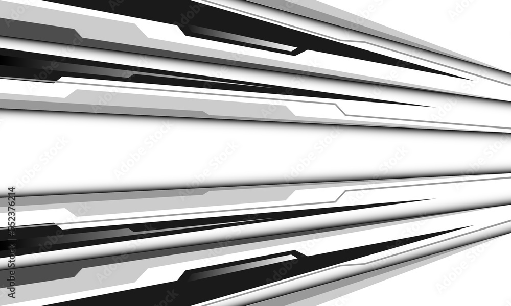 Poster abstract white grey cyber speed line direction dynamic geometric design modern futuristic technology