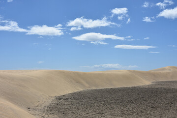 Scenic view of the sand dunes at Maspalomas