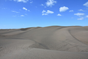 Fototapeta na wymiar Scenic view of the sand dunes at Maspalomas